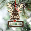 GeckoCustom Custom Name Christmas Reindeer Wood Money Holder Ornament HO82 893300 4"x4"