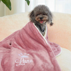 GeckoCustom Custom Name Coming Home Gift New Puppy Embroidered Pet Blanket HO82 893196