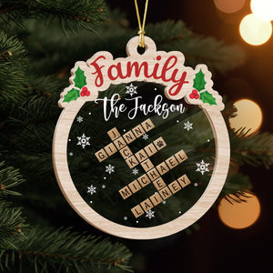 GeckoCustom Custom Name Crossword Puzzle Christmas Ornament TH10 892157