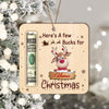 GeckoCustom Custom Name Cute Reindeer Christmas Gifts Wood Money Holder Ornament HA75 891544