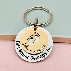 GeckoCustom Custom Name This Human Belongs To Keychain Personalized Gift TA29 890563