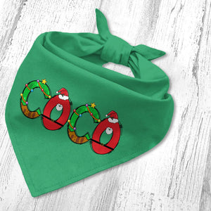 GeckoCustom Custom Name With Christmas Design Dog Bandana HA75 891604