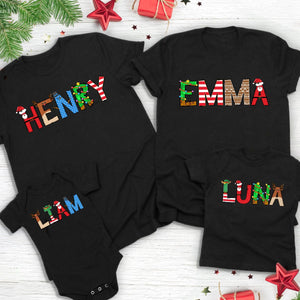 GeckoCustom Custom Name With Christmas Design Family Shirt TH10 891691