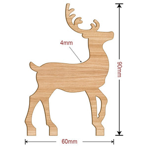 GeckoCustom Custom Name Wooden Reindeer For Decoration Christmas Gift TH10 891663 90mm x 60mm x 4mm