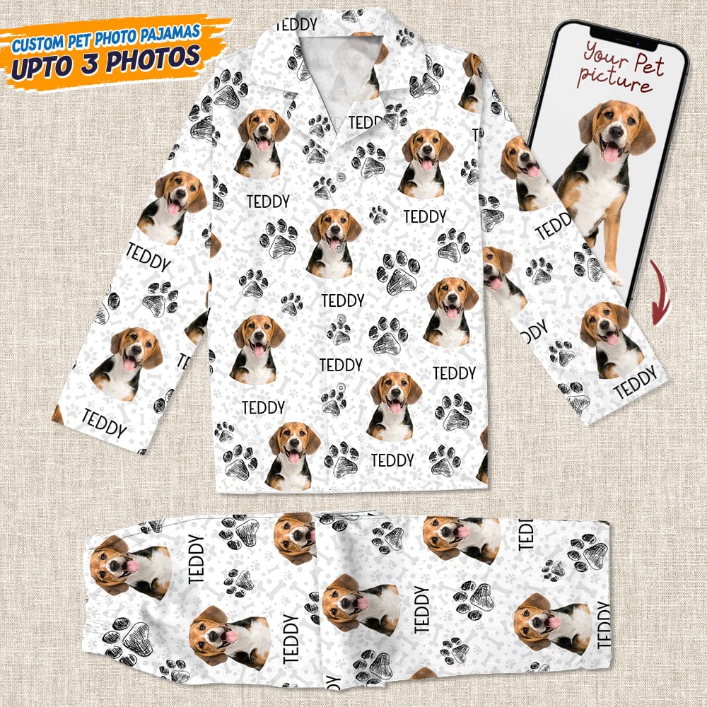 GeckoCustom Custom Pajamas Dog Cat Portrait Gift For Christmas N369 888684 54298