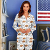 GeckoCustom Custom Pet Photo Best Dog Dad Mom Ever, Best Fur Dad Mom Ever Pajamas - Dog Owners Gifts HA75 895036