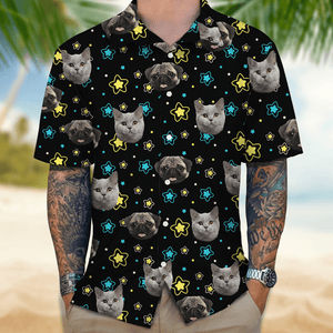 GeckoCustom Custom Pet Portrait Hawaii Shirt Personalized Family Face Gifts Valentines Gift HA75 895054