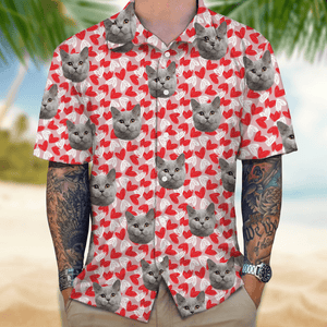 GeckoCustom Custom Pet Portrait Hawaii Shirt Personalized Family Face Gifts Valentines Gift HA75 895054