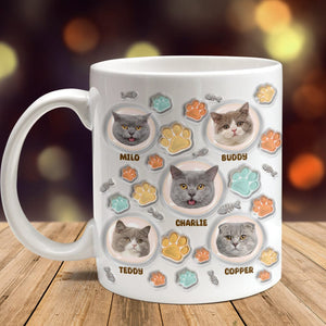 GeckoCustom Custom Photo 3D Inflated Effect Cat Mug N304 890149