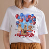 GeckoCustom Custom Photo 4th Of July For Dog Lovers Bright Shirt HO82 890734