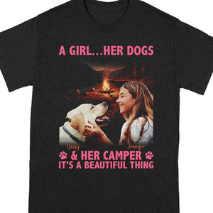 GeckoCustom Custom Photo A Girl And Her Dog Shirt N304 890459