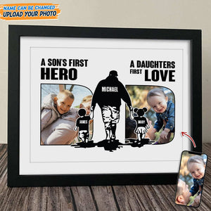 GeckoCustom Custom Photo A Sons First Hero A Daughters First Love Picture Frame N304 889213 8"x10"