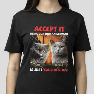 GeckoCustom Custom Photo Accept It Being Our Human Servant Is Just Your Destiny Shirt HO82 891248