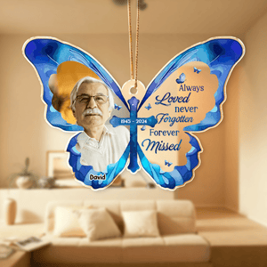 GeckoCustom Custom Photo Always Loved Never Forgotten Forever Missed Memorial Acrylic Ornament HA75 891358