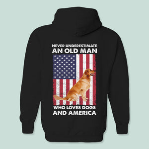 GeckoCustom Custom Photo An Old Man Who Loves Dogs And America TA29 889443