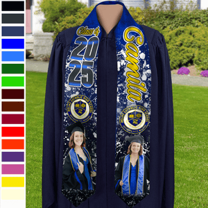 GeckoCustom Custom Photo And Name 2024 Graduation Stoles T368 890507 6x72 inch