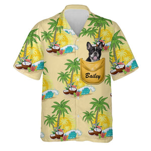 GeckoCustom Custom Photo And Name Coconut Tree Dog Hawaiian Shirt TH10 891181