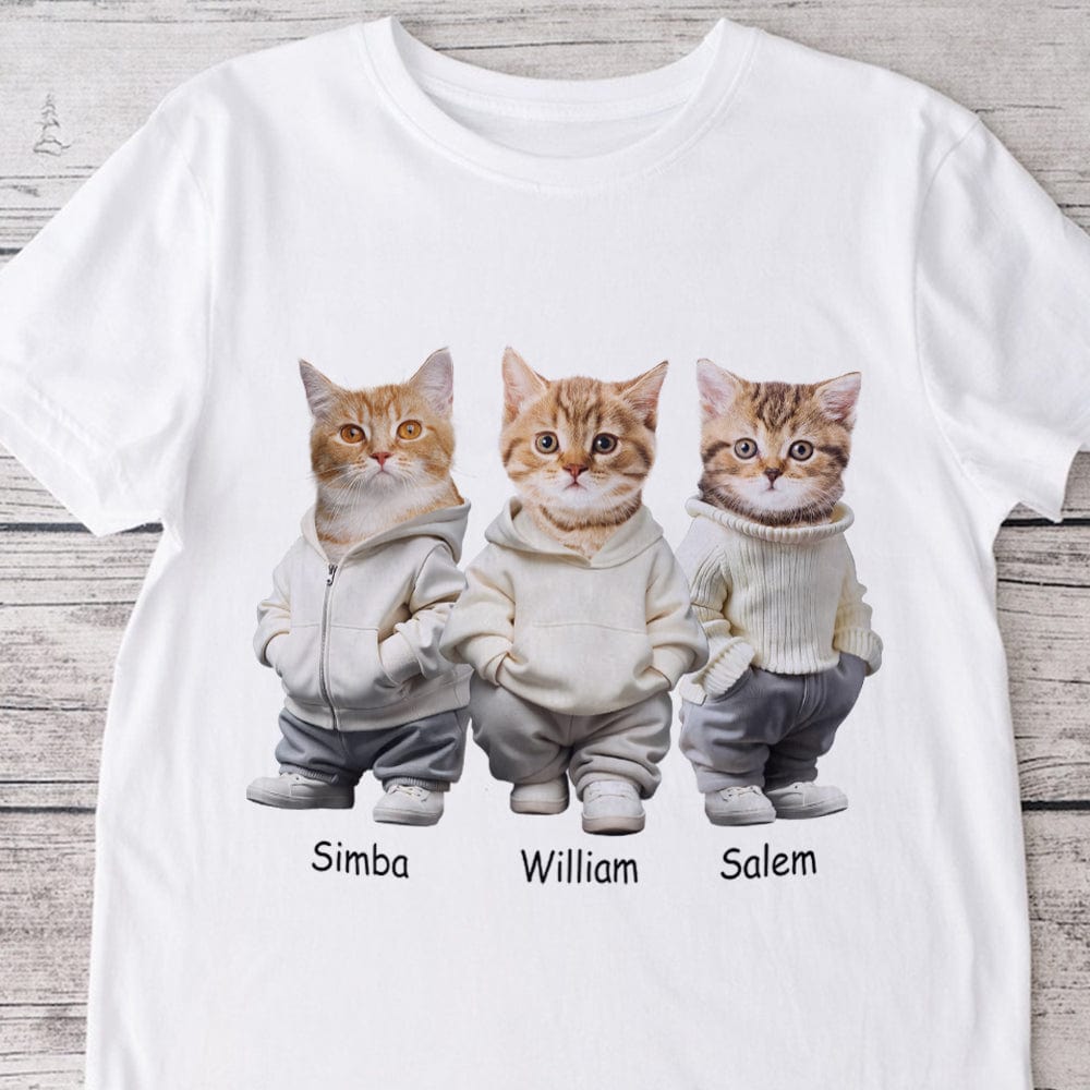 GeckoCustom Custom Photo And Name Dog Cat Bright Shirt Gift For Dog Cat Pet Lover HA75 891848