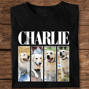 GeckoCustom Custom Photo And Name Dog Cat Pets Family Dark Shirt HA75 891918