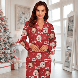 GeckoCustom Custom Photo and Name I Love My Family Pajamas TL39 892125