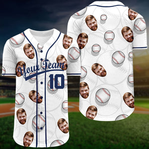 GeckoCustom Custom Photo And Name Sport Baseball Jersey Shirt T368 889563