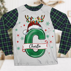 GeckoCustom Custom Photo And Name With Flannel Design Christmas Sleepwear TH10 891511