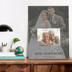 GeckoCustom Custom Photo Anniversary For Old Couple Valentine's Day Canvas TH10 892255