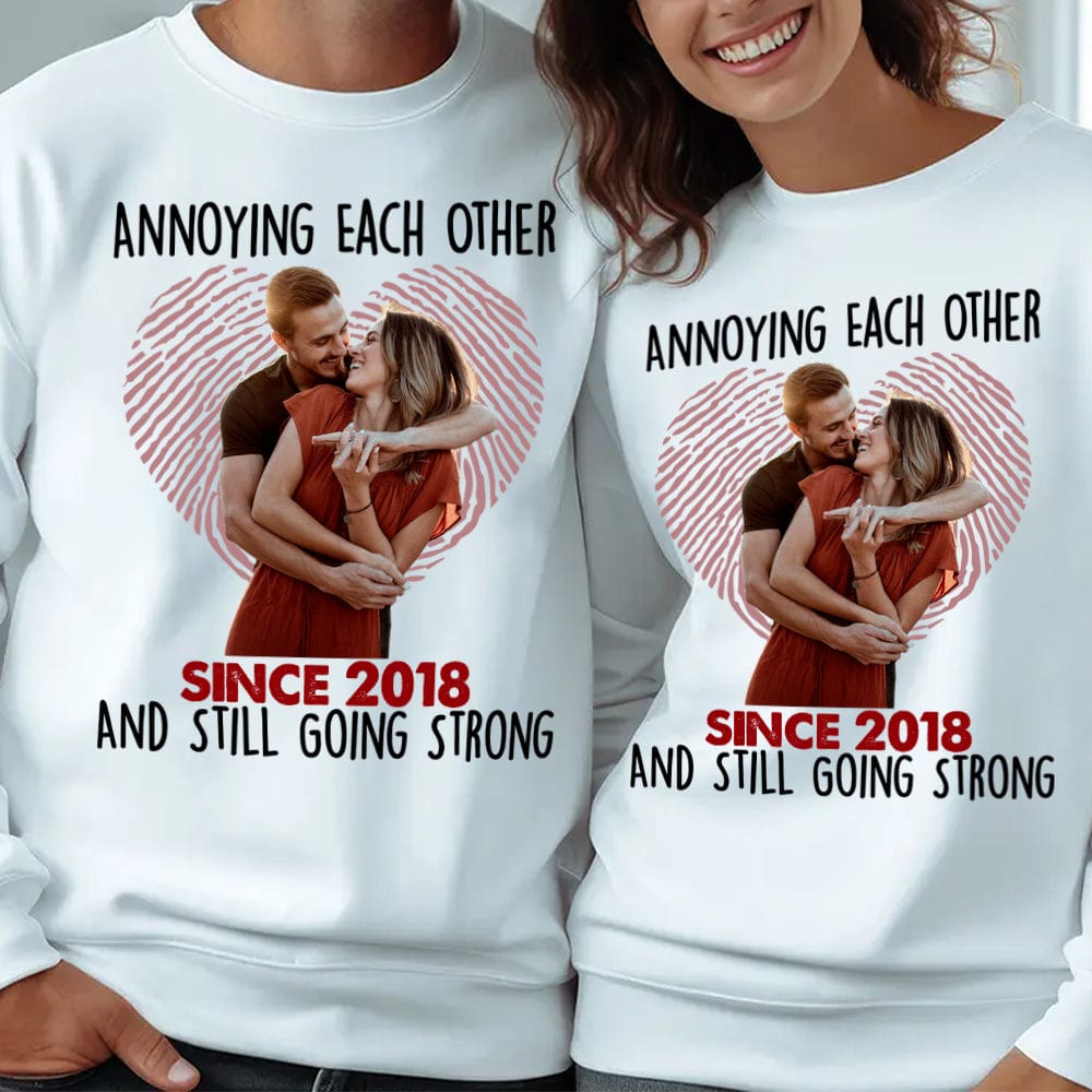 GeckoCustom Custom Photo Annoying Each Other Since Year Still Going Strong Couple Shirt K228 888828