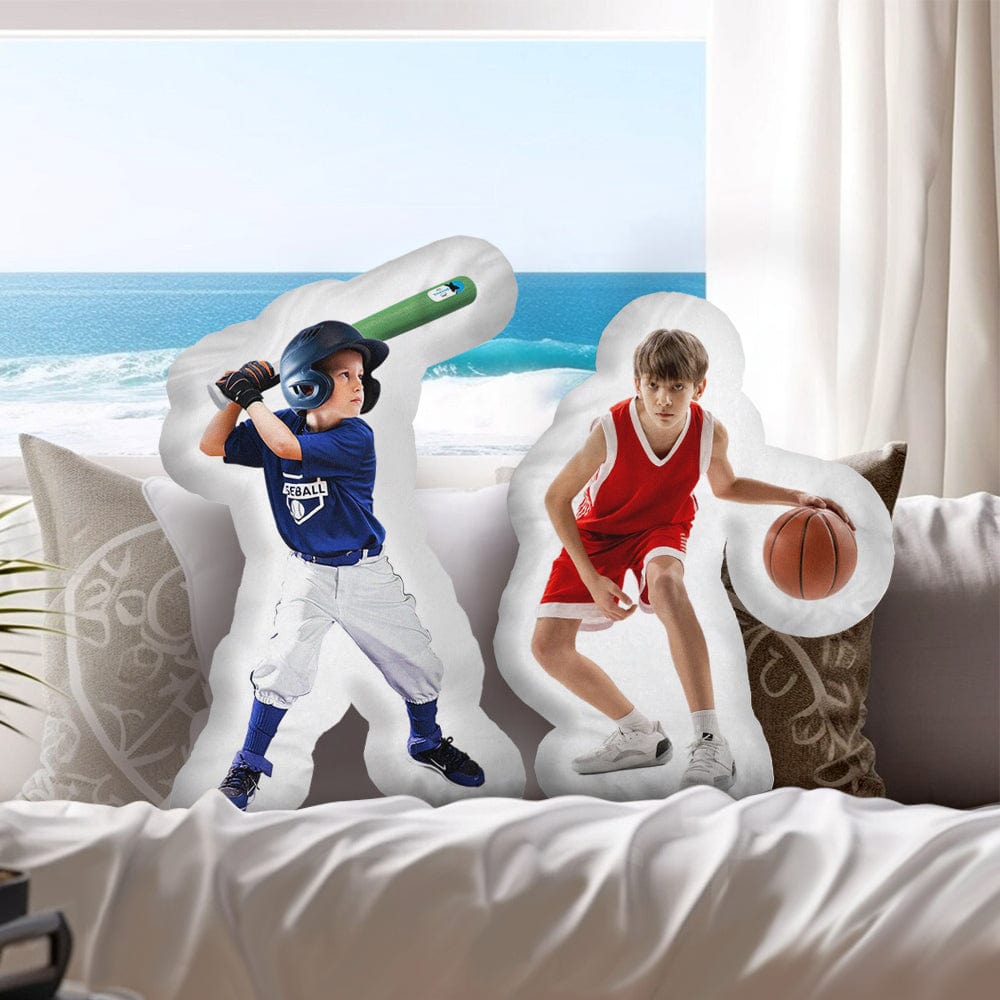 GeckoCustom Custom Photo Baseball Boys Girls Gifts For Son Daughter Grandkids Custom Shaped Pillow HO82 891238