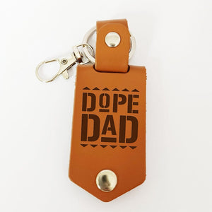 GeckoCustom Custom Photo Best #1 Dad Leather Keychain N304 890104