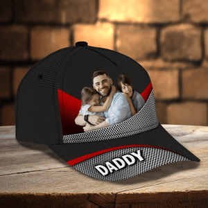 GeckoCustom Custom Photo Best Dad Ever Father's Day Classic Cap DM01 891037 Polyester