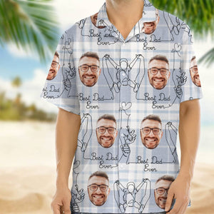 GeckoCustom Custom Photo Best Dad Ever Hawaiian Shirt N304 889185