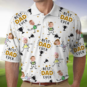 GeckoCustom Custom Photo Best Dad Ever Polo Shirt TH10 891047