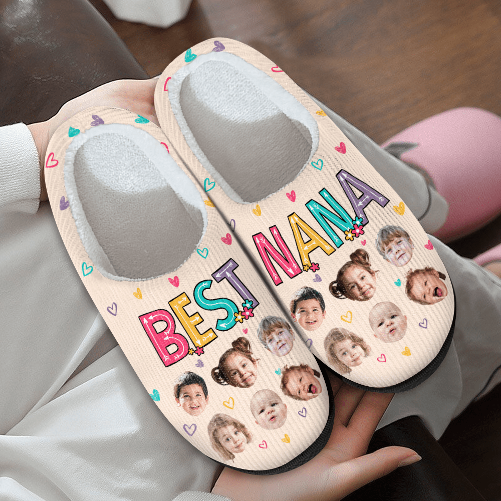 GeckoCustom Custom Photo Best Nana Ever Slippers HA75 891304