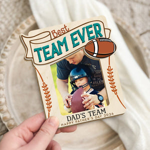 GeckoCustom Custom Photo Best Team Ever Football Dad Car Visor Clip HO82 890698