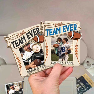 GeckoCustom Custom Photo Best Team Ever Football Dad Car Visor Clip HO82 890698