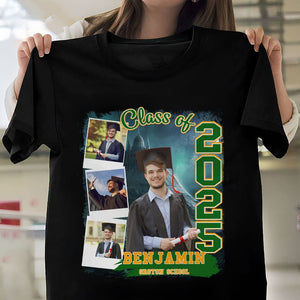 GeckoCustom Custom Photo Build Your Own 2024, 2025 Graduation Dark Shirt N304 890100 Basic Tee / Black / S