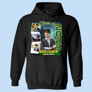 GeckoCustom Custom Photo Build Your Own 2024, 2025 Graduation Dark Shirt N304 890100 Pullover Hoodie / Black Colour / S