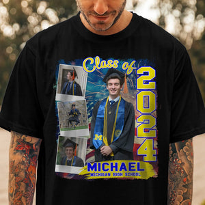 GeckoCustom Custom Photo Build Your Own 2024, 2025 Graduation Shirt N304 890100