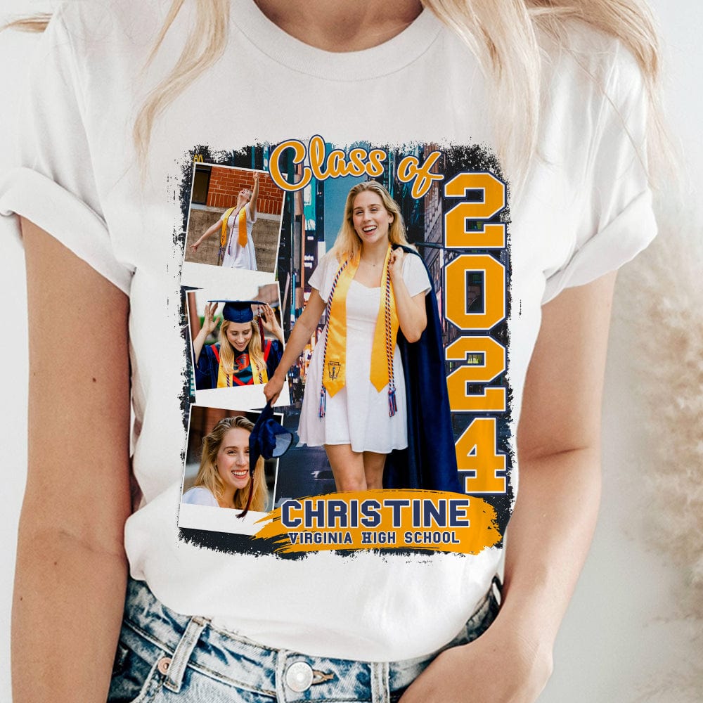Custom Photo Build Your Own 2024 Graduation Bright Shirt N304 890092