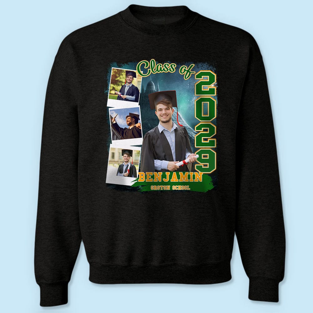 GeckoCustom Custom Photo Build Your Own 2025 Graduation Dark Shirt N304 890100