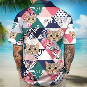 GeckoCustom Custom Photo Cat Dad Cat Mom Hawaii Shirt N304 889280