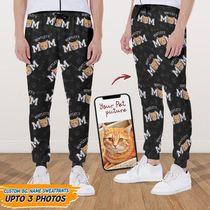 GeckoCustom Custom Photo Cat Dad Mom Pet Sweatpants TA29 888803