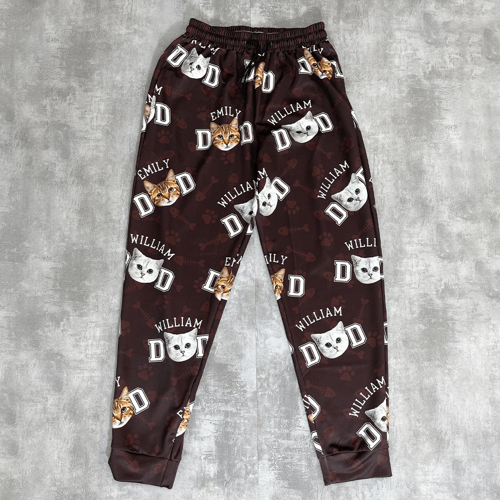 GeckoCustom Custom Photo Cat Dad Mom Pet Sweatpants TA29 888803