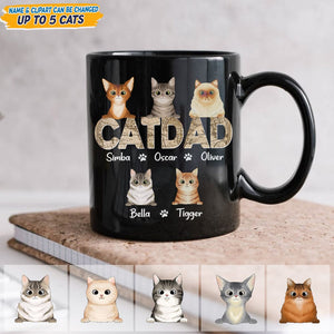 GeckoCustom Custom Photo Cat Dad Vinatge Map Mug N304 889397