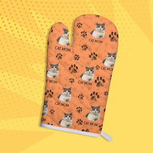 GeckoCustom Custom Photo Cat Paw For Cat Lovers Oven Mitt TA29 889018