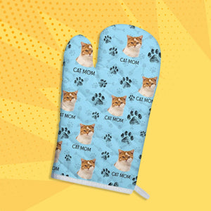 GeckoCustom Custom Photo Cat Paw For Cat Lovers Oven Mitt TA29 889018