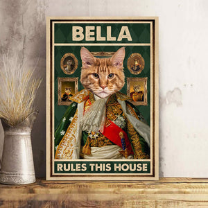 GeckoCustom Custom Photo Cat Rules This House Cat Canvas N304 890173