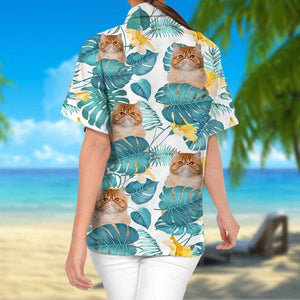 GeckoCustom Custom Photo Cat Woman's Hawaiian Shirt TA29 888325