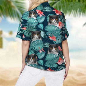 GeckoCustom Custom Photo Cat Woman's Hawaiian Shirt TA29 888325